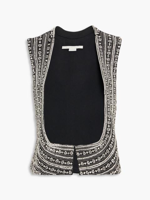 Stella McCartney Crystal-embellished wool-twill vest