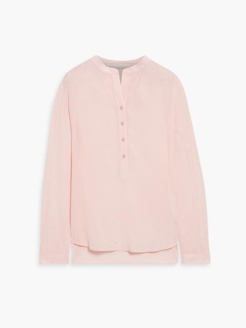 Stella McCartney Swiss-dot crepe de chine shirt