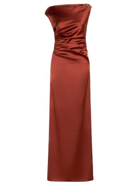 Max Mara Abito Lungo In Raso Stretch Women