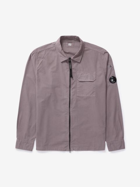 Organic Gabardine Zipped Overshirt