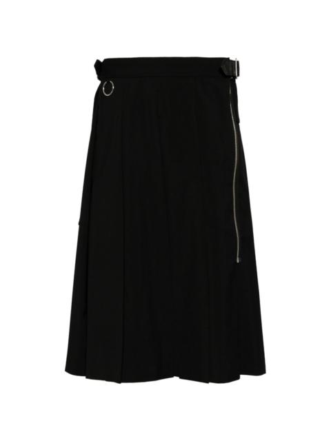 pleated midi skirt