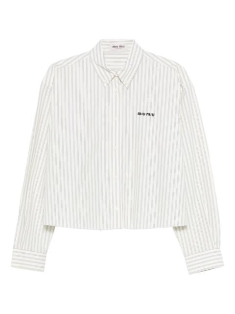 Miu Miu Miu Miu Women Striped Cotton Shirt
