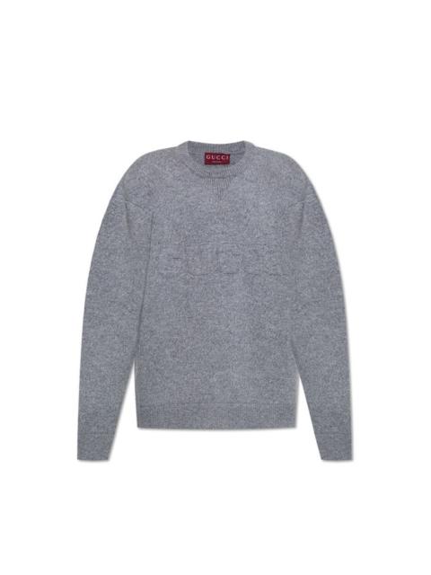 GUCCI GUCCI Gray Wool Sweater New & Authentic (Men's size:L;)