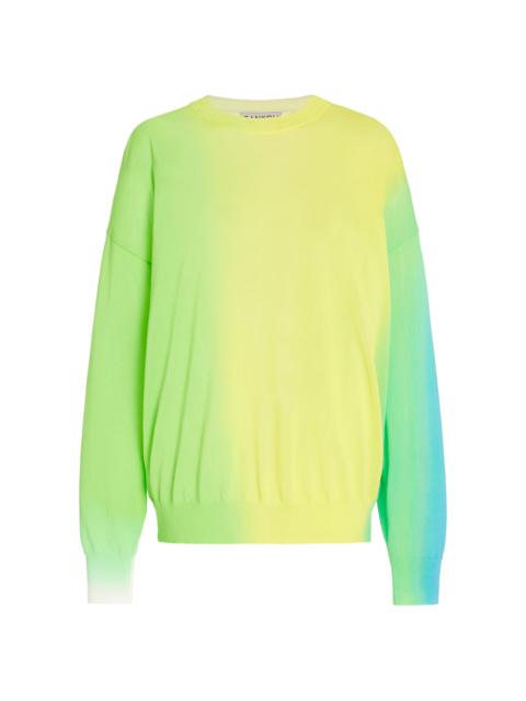 ZANKOV Gregor Ombre Cotton-Blend Sweater yellow