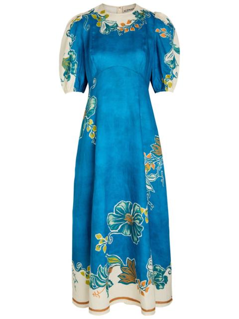 ALÉMAIS Alemais Luda Printed Linen Midi Dress