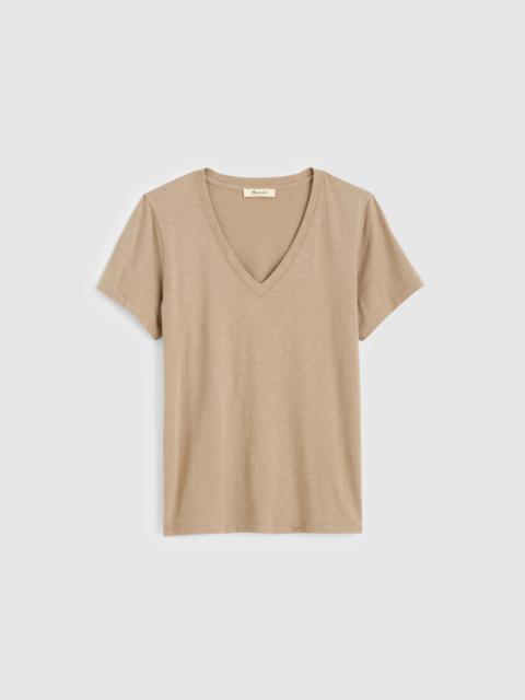 Madewell The Easy Crop V-Neck Tee in Soft Slub