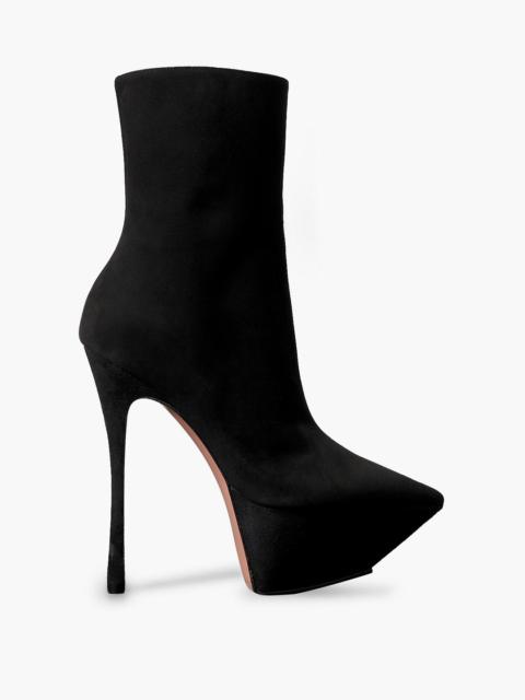 Amina Muaddi Yigit suede platform ankle boots