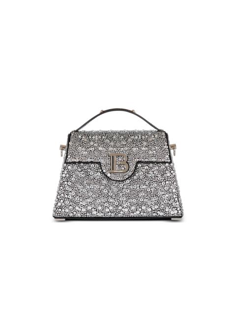 Balmain B-Buzz Dynasty bag in suede and rhinestones