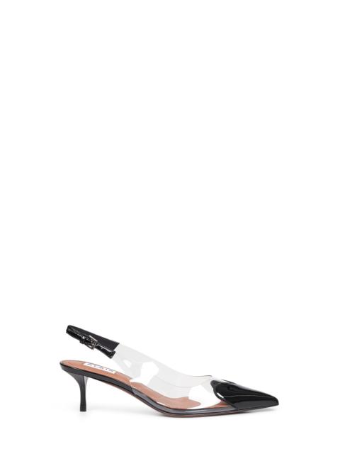 Alaïa Alaïa Women Black Pvc And Patent Leather Le Cœur Slingback Pumps