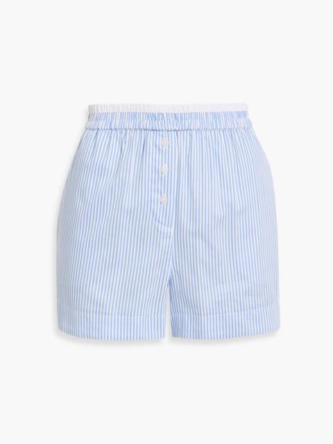 SIMKHAI Sarah striped cotton-poplin shorts