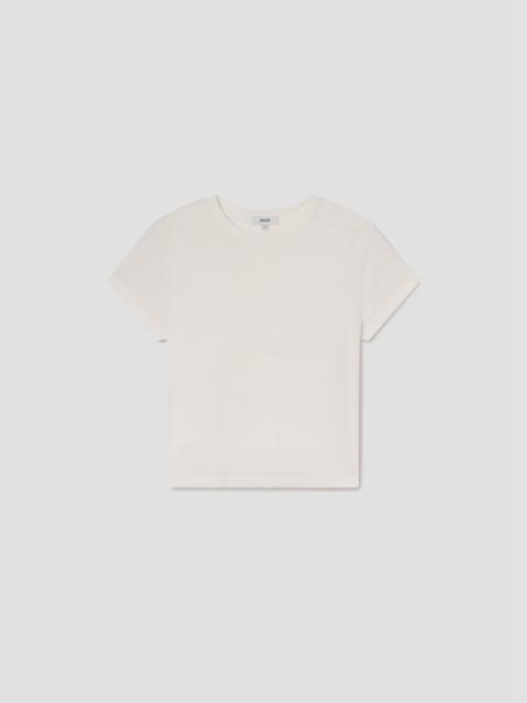 AGOLDE LONG LINE ADINE TEE IN WHITE ASH