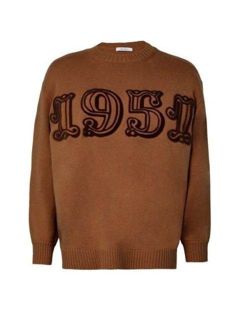 Max Mara MAX MARA Fido Round Neck Brown Sweater New & Authentic (Wome