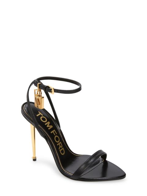 TOM FORD TOM FORD Padlock Pointy Toe Sandal in Naa Black at Nordstrom