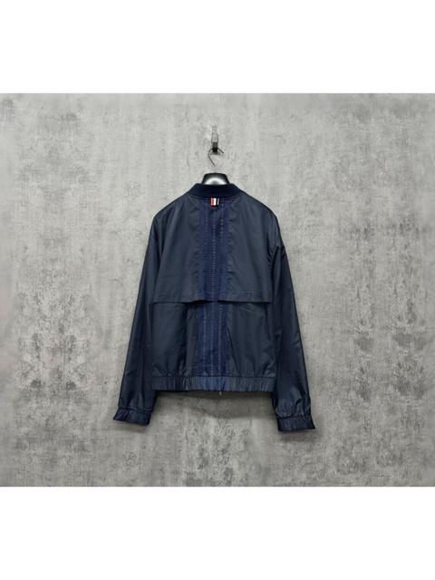 Thom Browne Thom Browne Webbing Logo Baseball Jacket