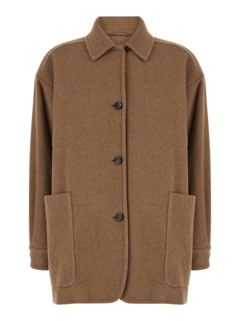 Max Mara Max Mara Women 'Eligio' Beige Single-Breasted Jacket With Patch Pockets In Wool Woman