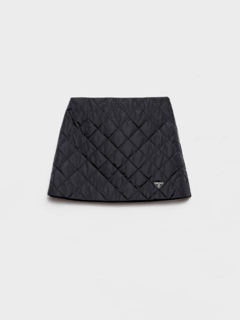 Prada Lightweight, quilted Re-Nylon miniskirt