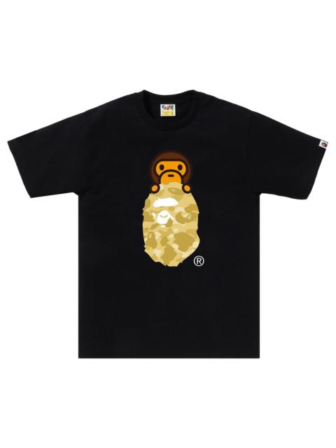 A BATHING APE® BAPE Color Camo Milo On Ape Head Tee 'Black/Yellow'