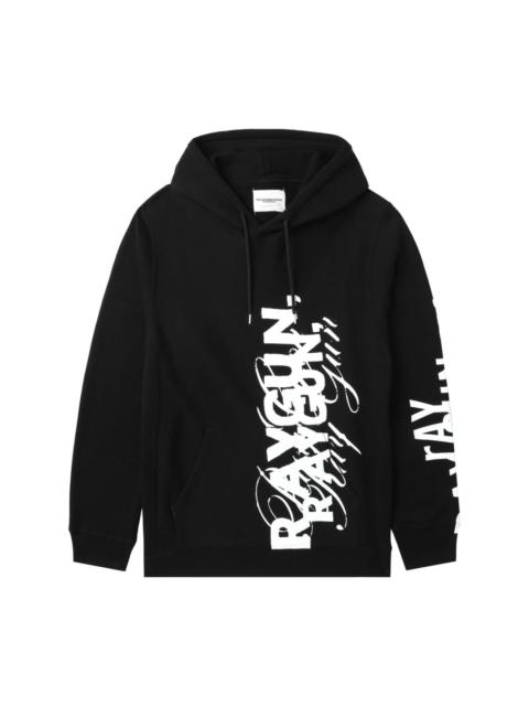 letter-print two-tone hoodie