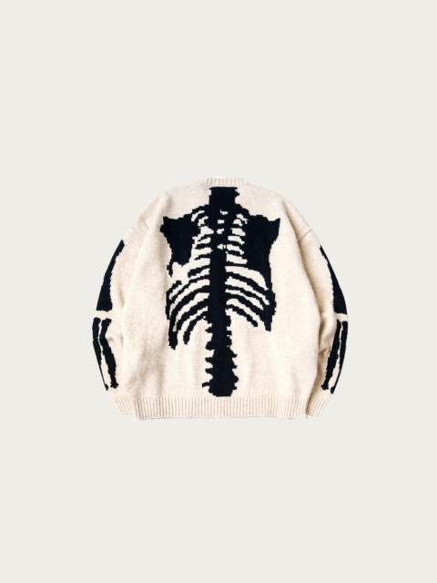 Kapital 5G Wool BONE Crew Sweater -  Natural