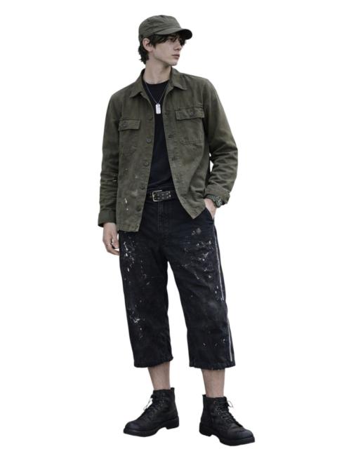 Maison MIHARAYASUHIRO Mihara Yasuhiro Paint Splatter Distressed Decorative Stitch