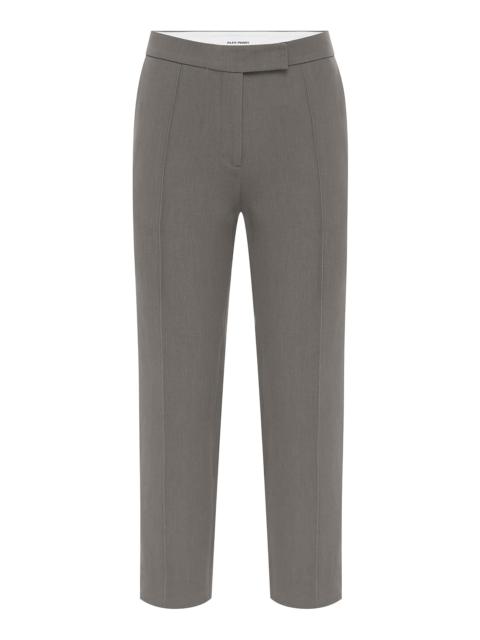 ALEX PERRY Cropped Wool-Blend Straight-Leg Pants grey
