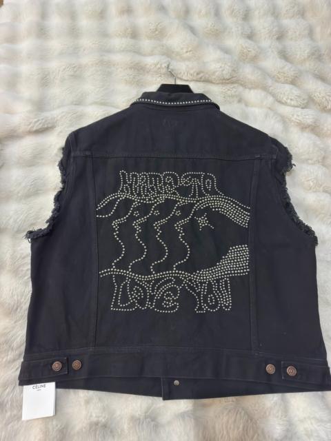 CELINE Celine Men's Heavily Studded Runway Denim Jacket