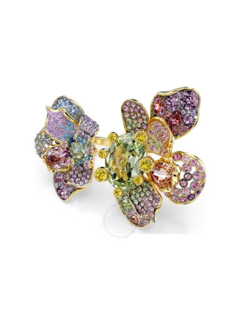 Swarovski - Swarovski Idyllia Mixed Cuts Flower Ring, Size 50