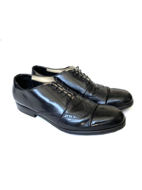 Prada Prada Deconstructed Leather Brogue Shoes Toe Cap