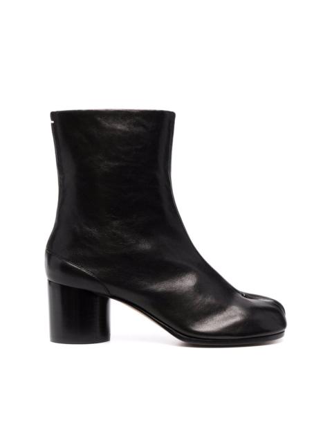 Maison Margiela 60MM VINTAGE LEATHER TABI BOOT - BLACK