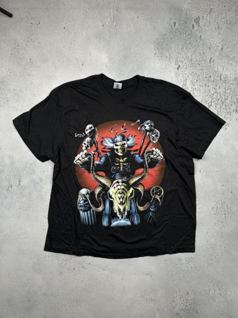 Other Designers Vintage - Occult Skeleton Ritual Graphic Tshirt Black Heavy Metal Rock