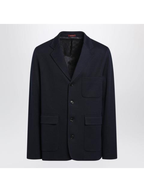 GUCCI Gucci Blue Single-Breasted Cotton Jersey Jacket Men