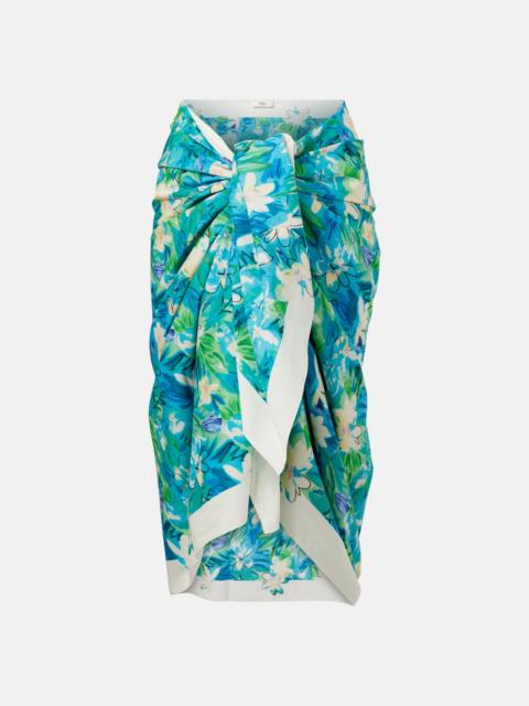 Chloé Floral cotton beach cover-up