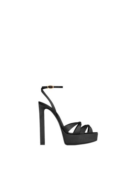 SAINT LAURENT SAINT LAURENT Chandelle $1300 Black Platform Sandals New & A