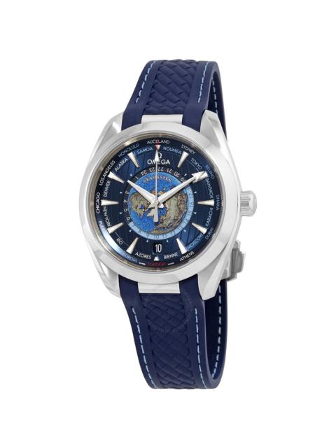 OMEGA Omega Seamaster Aqua Terra World Time Automatic Chronometer Blue Dial Men's Watch 220.12.43.22.03.00