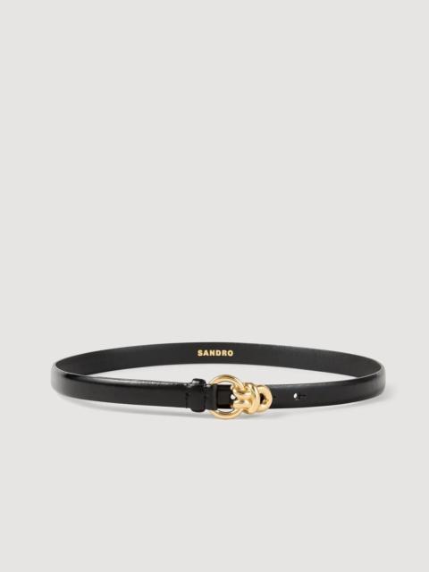Sandro SLIM LEATHER BELT