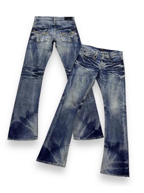 Other Designers SICK🔥90’s JACKROSE Tribal Embroidery Punk Whiskered Flare💥