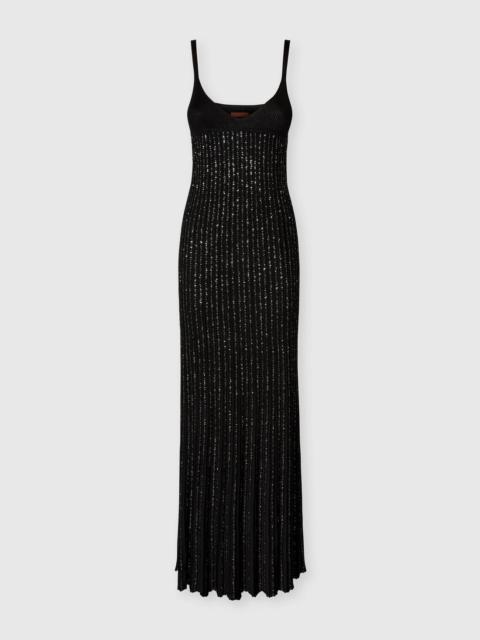 Missoni Sleeveless Mixed Viscose Lamé Gown with Sequins