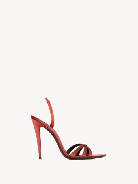 SAINT LAURENT KATE SANDALS IN SATIN CREPE
