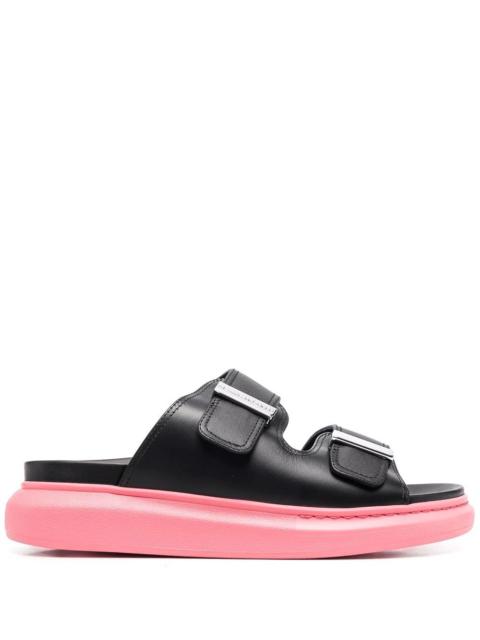 Alexander McQueen Double-strap two-tone 50mm sandals