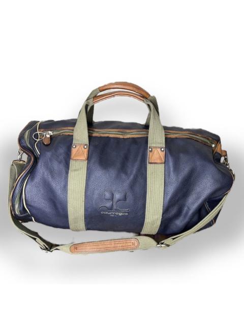 Vintage - Courreges Spellout Leather Duffel Bag Made In Italy