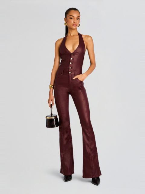 RETROFÊTE CYNTHIA COATED DENIM JUMPSUIT