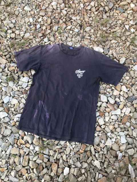 Stüssy Trashed Faded Stussy Skull Distressed Tee Shirt