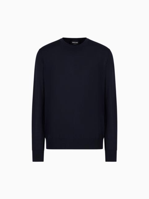 GIORGIO ARMANI Virgin-wool, crew-neck jumper