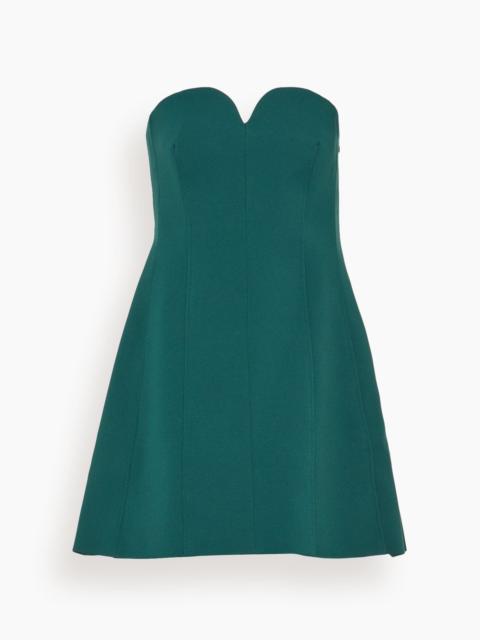 SIMKHAI Devin Bustier Mini Dress in Emerald