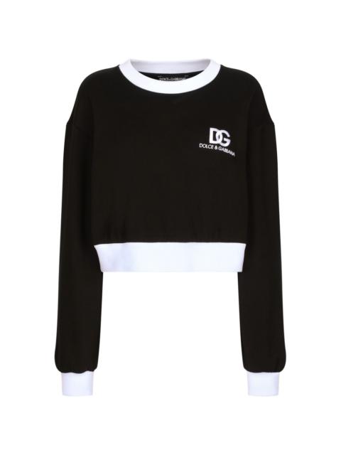 Dolce & Gabbana logo-print cotton-blend sweatshirt