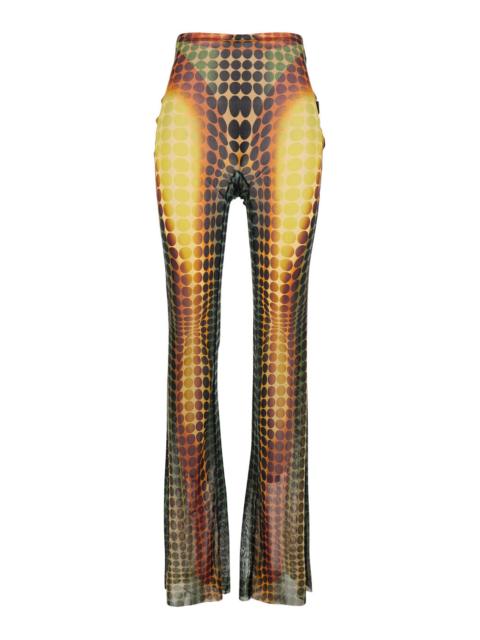 Jean Paul Gaultier Jean Paul Gaultier Women Multicolor Pants With High Waist And All-Over Print In Tech Fabric Woman