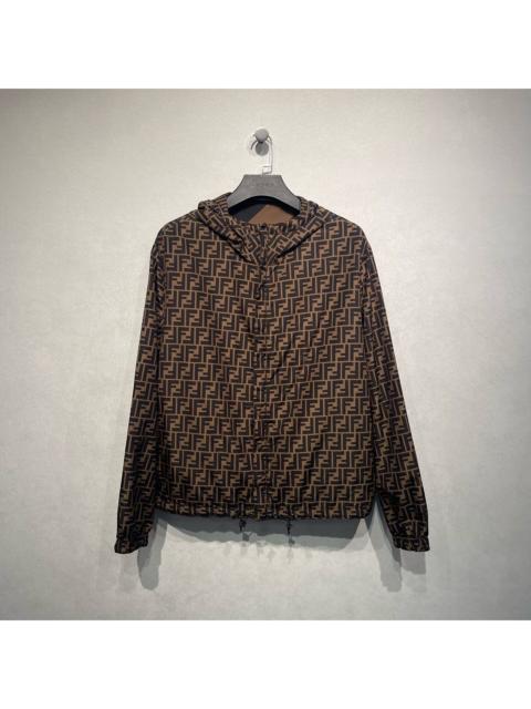 FENDI Fendi double F logo print reversible zip-up jacket