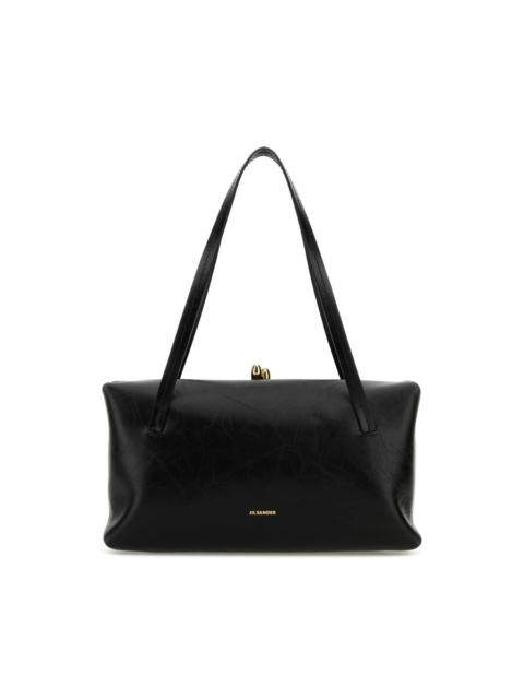 Jil Sander Jil Sander Black Leather Goji Pillow Handbag