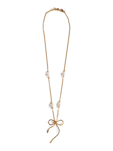 Marni Marni Women Gold Brass Bow Necklace