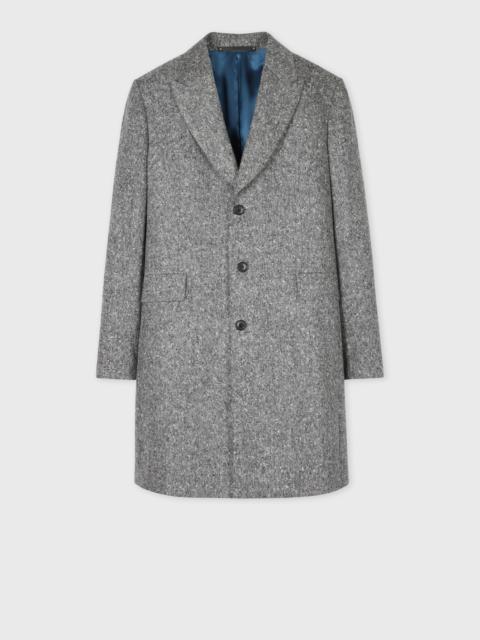 Grey Flecked Wool Epsom Coat